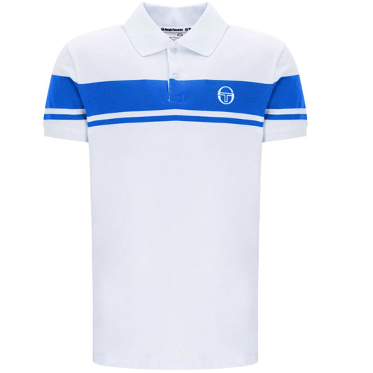 Sergio Tacchini Young Line Polo Shirt White/Princess Blue