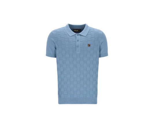 Fila Gold Lucian Square Knit Polo Denim - RD1 Clothing