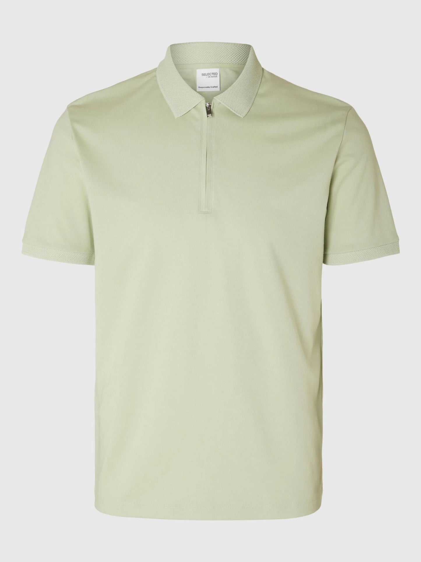 Selected Homme Fave Polo Shirt In Bok Choy