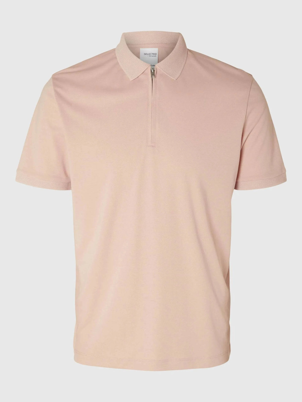 Polo Roses Open Selected Homme Fave Polo Shirt In Cameo Rose