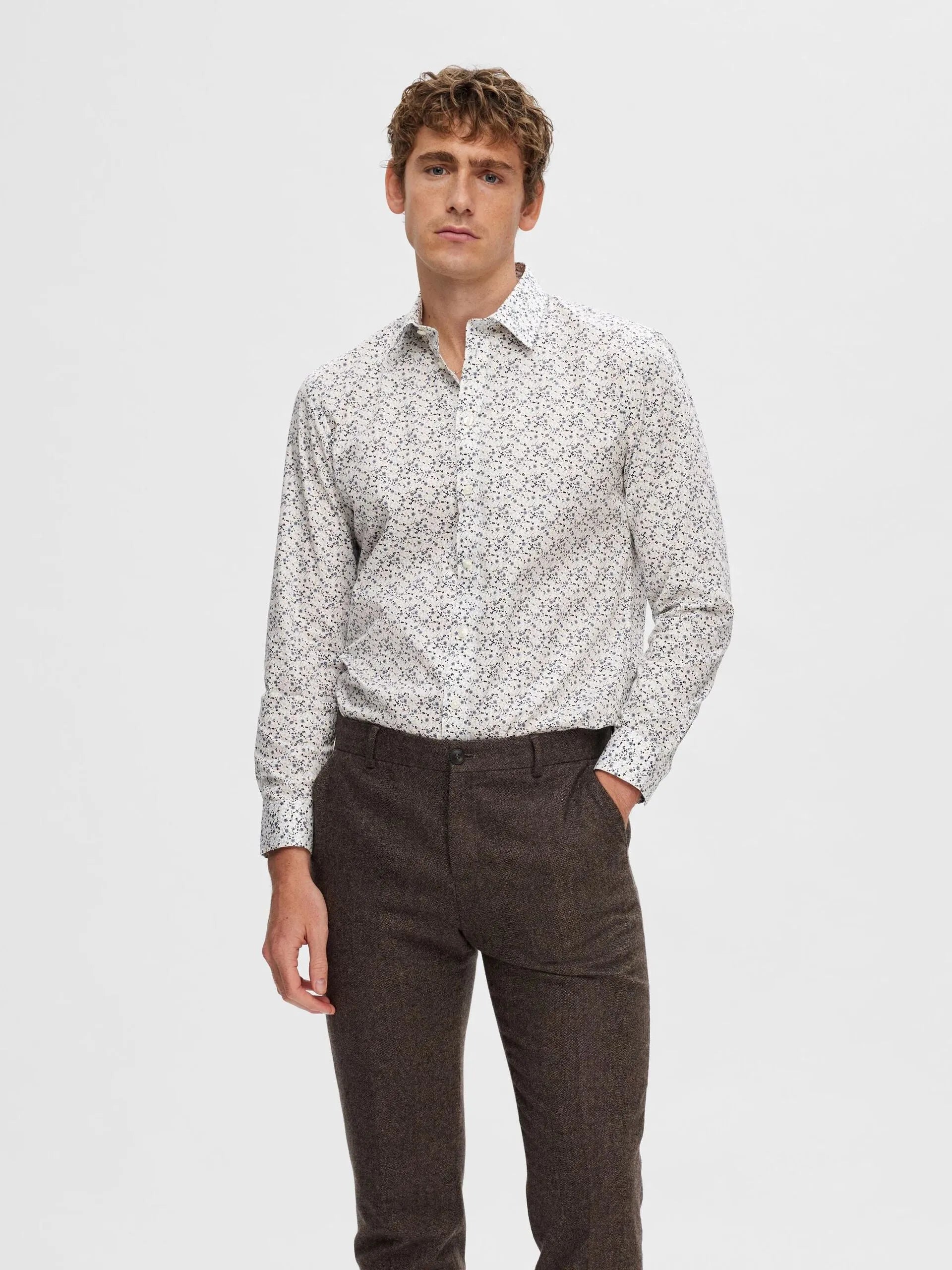 Selected Homme Soho LS Shirt In Bright White