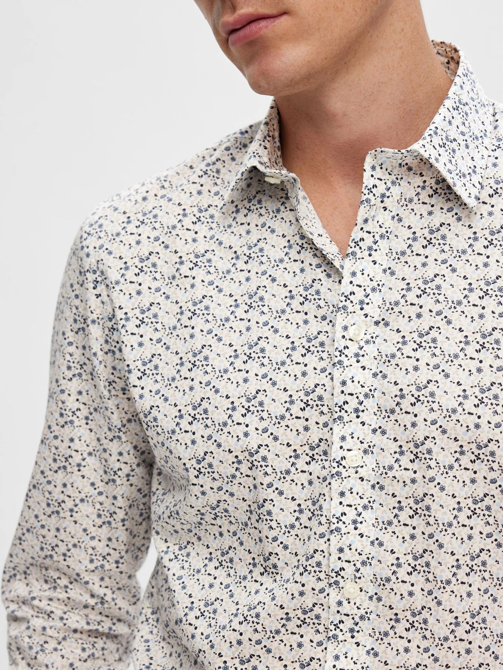 Selected Homme Soho LS Shirt In Bright White