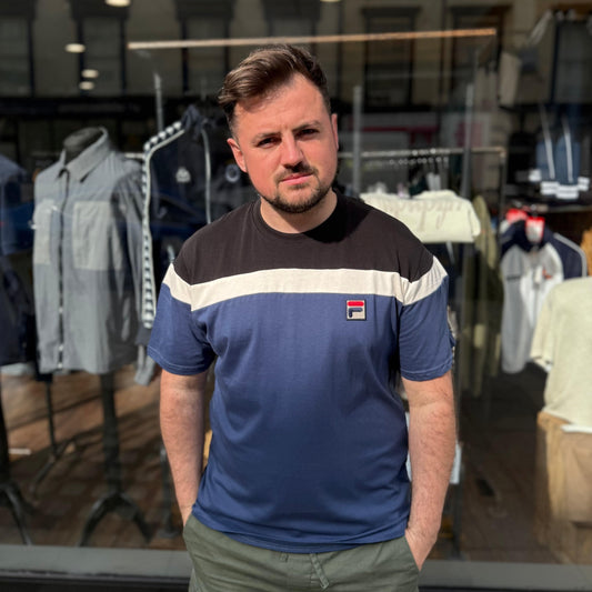 Fila Aiden T-Shirt Navy/Black/Gardenia - RD1 Clothing