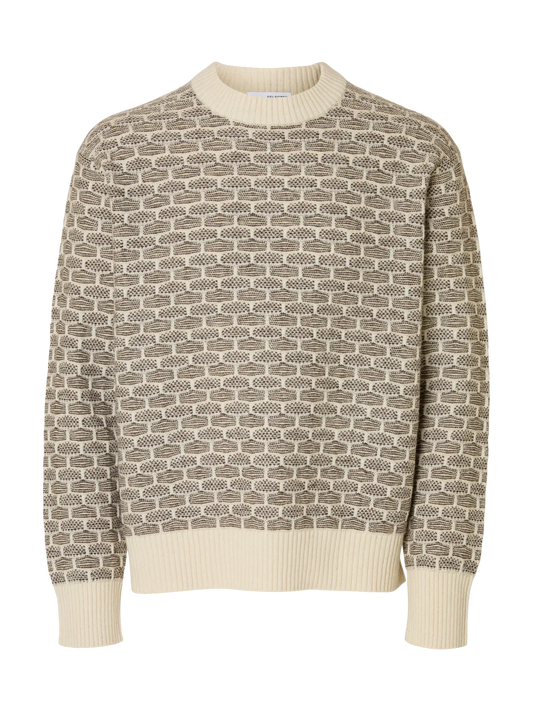 Selected Homme Long Sleeve Knitted Relaxed Crew Neck