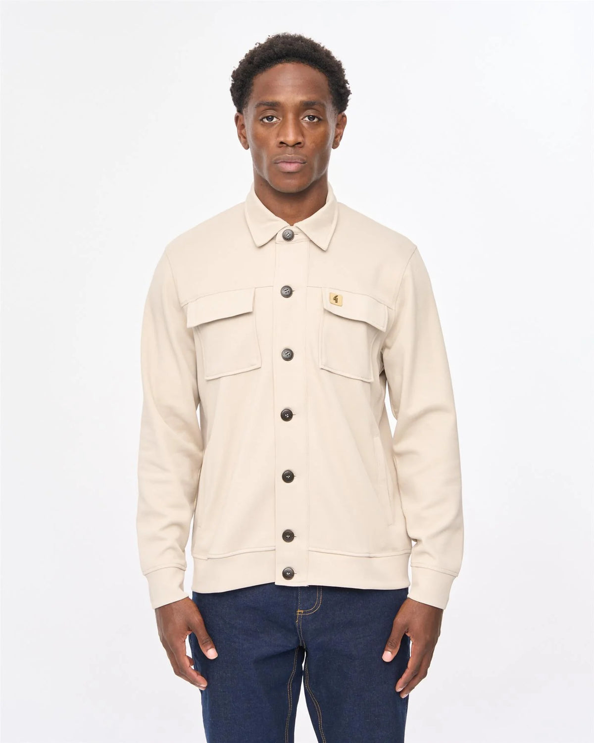 Gabicci Vintage Leigh Overshirt in Cream