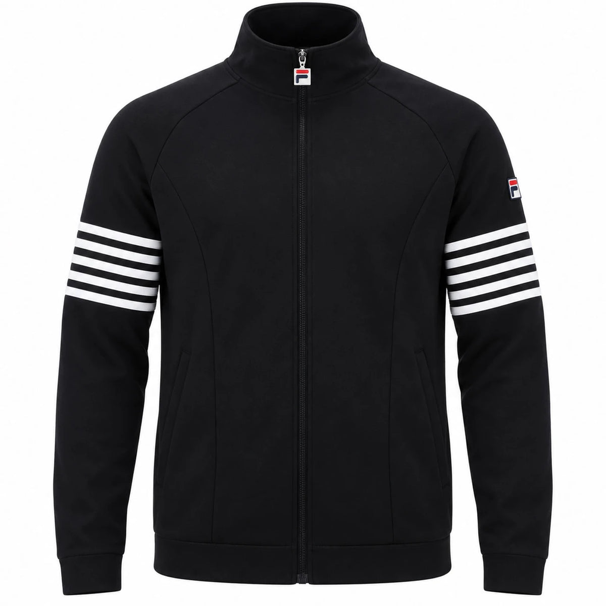 Fila Vintage 5 Stripe Track Top Black/White