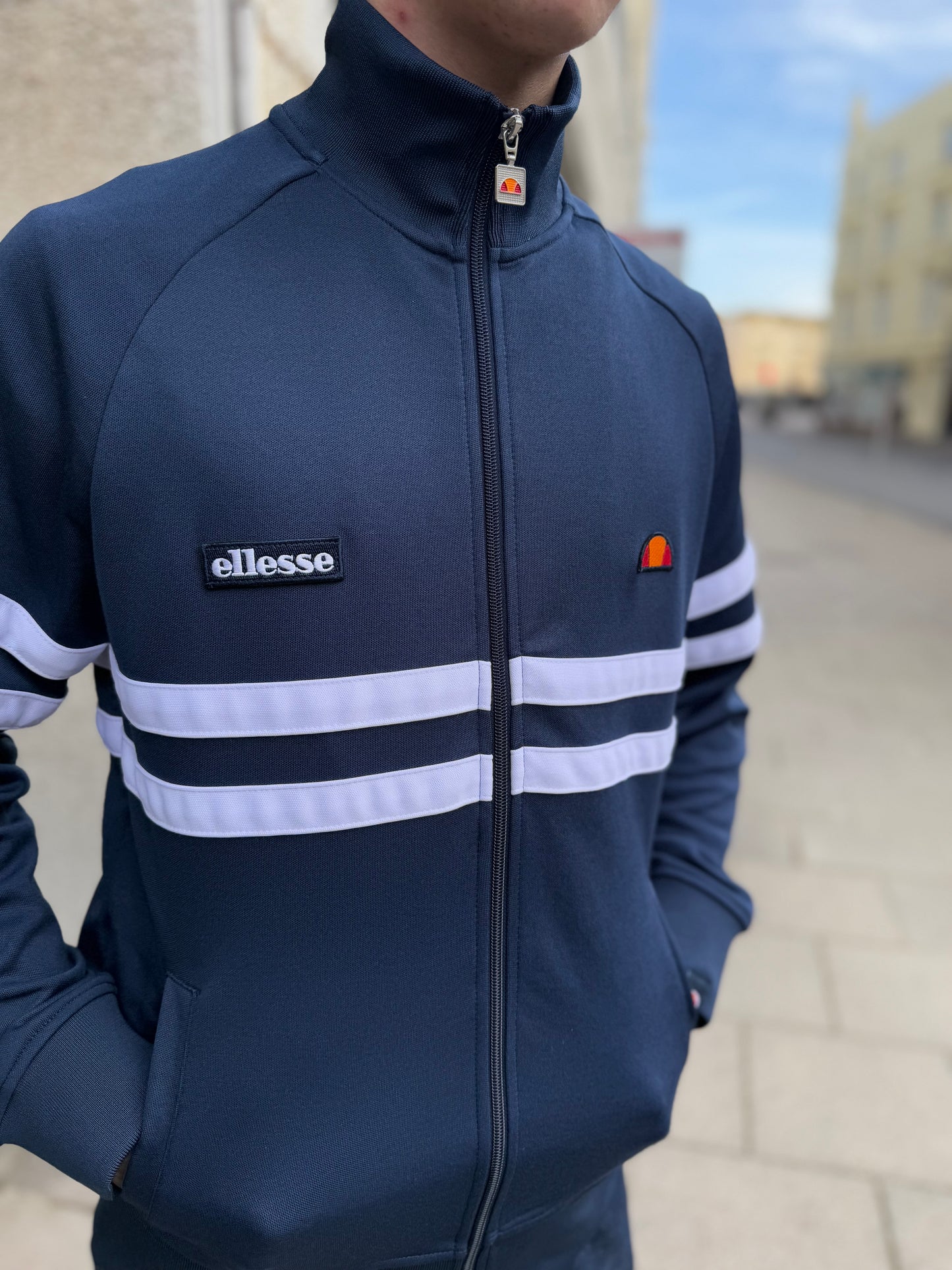 Ellesse Rimini Track Top Navy/White