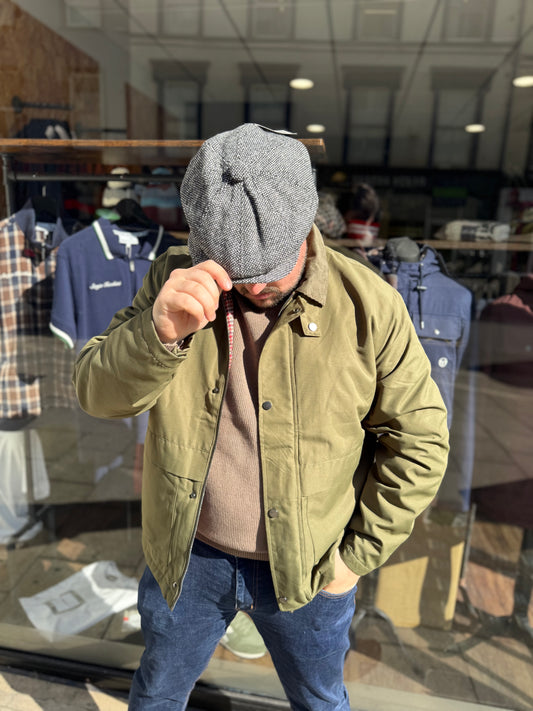 Tweed Newsboy Flat Cap Grey