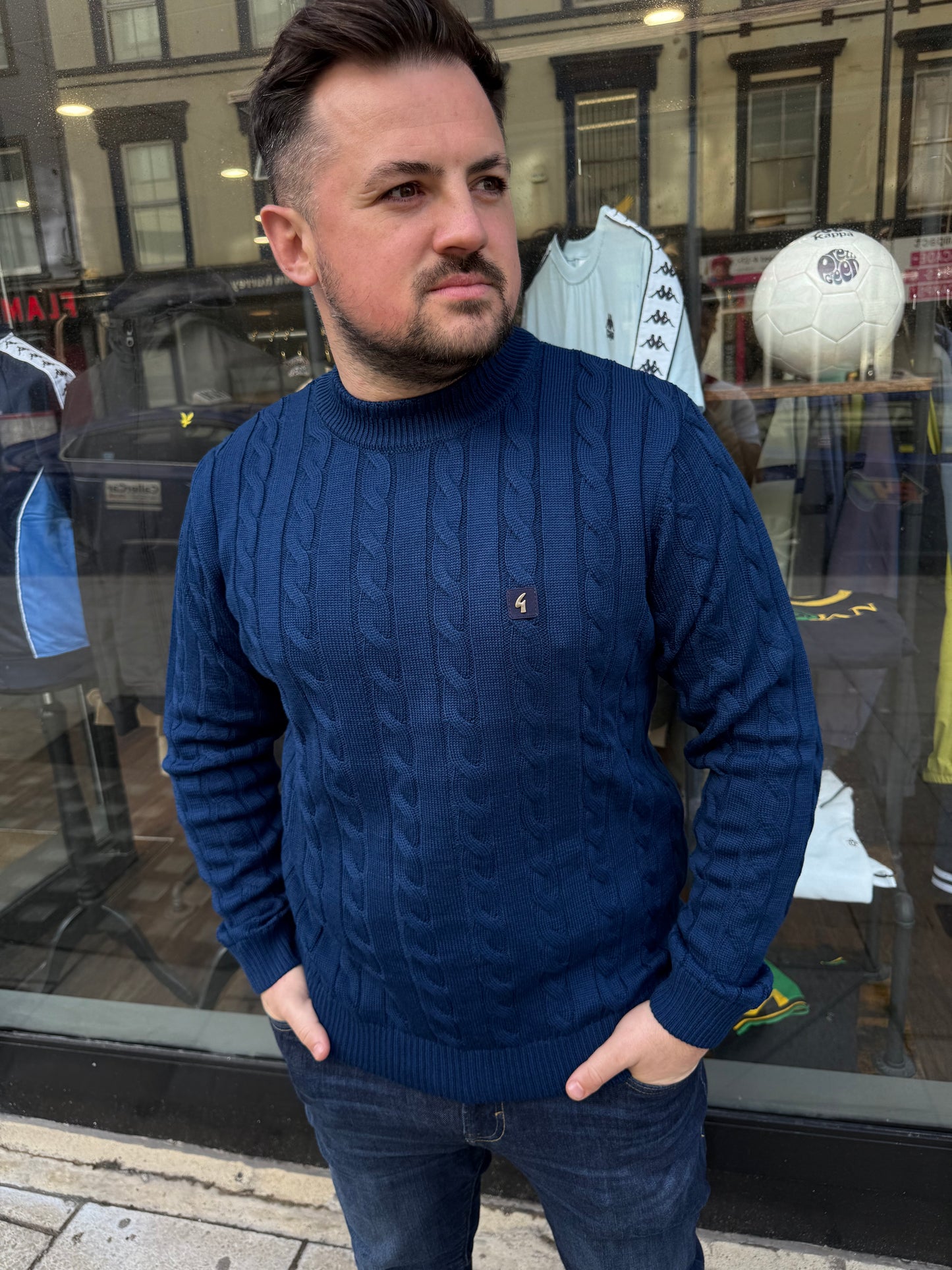 Gabicci Vintage Temor Knitted Jumper Navy