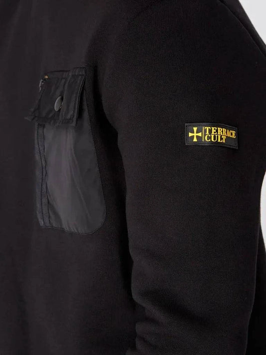 Terrace Cult Pocket Sweat In Black - RD1 Clothing
