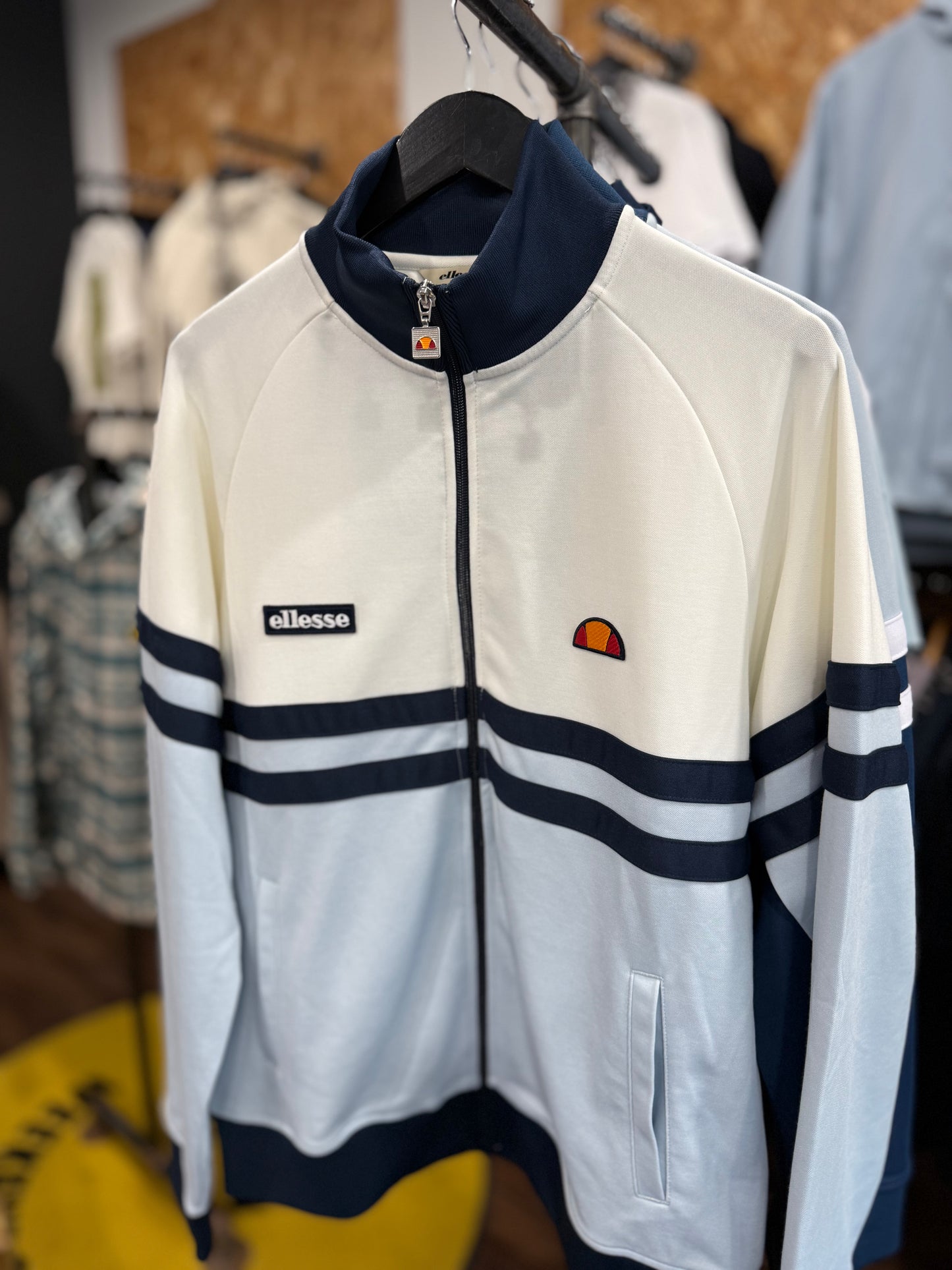 Ellesse Rimini Track Top Off White/Light Blue