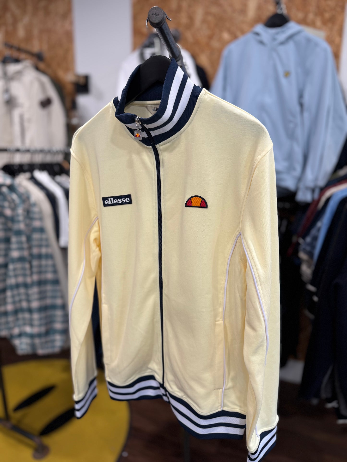 Ellesse Milan Track Top Light Yellow/Navy