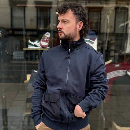 Marshall Artist Streatham Full Zip Sweatshirt Navy