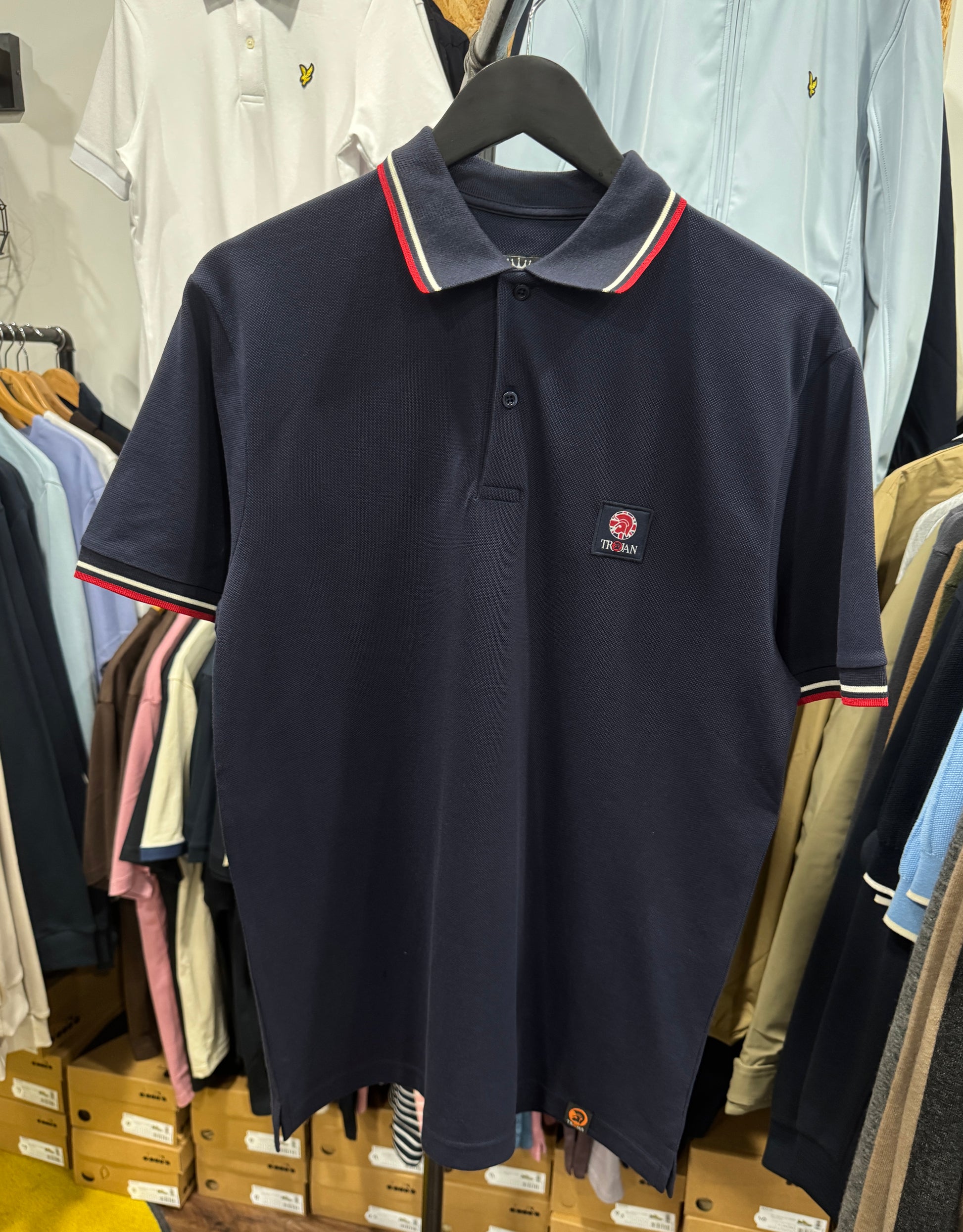 Trojan Twin tipped Polo in Navy TR/9077 - RD1 Clothing