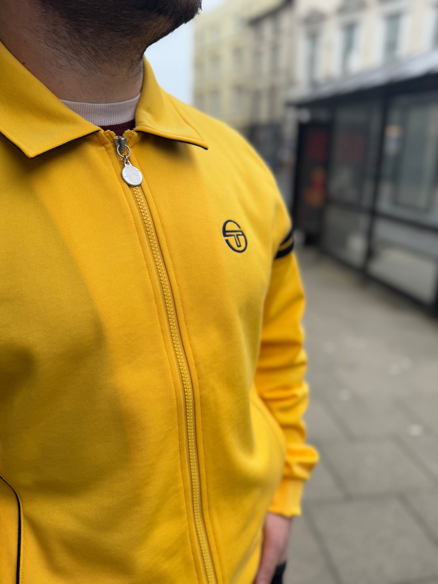 Sergio Tacchini Armando Track Top in Daffodil