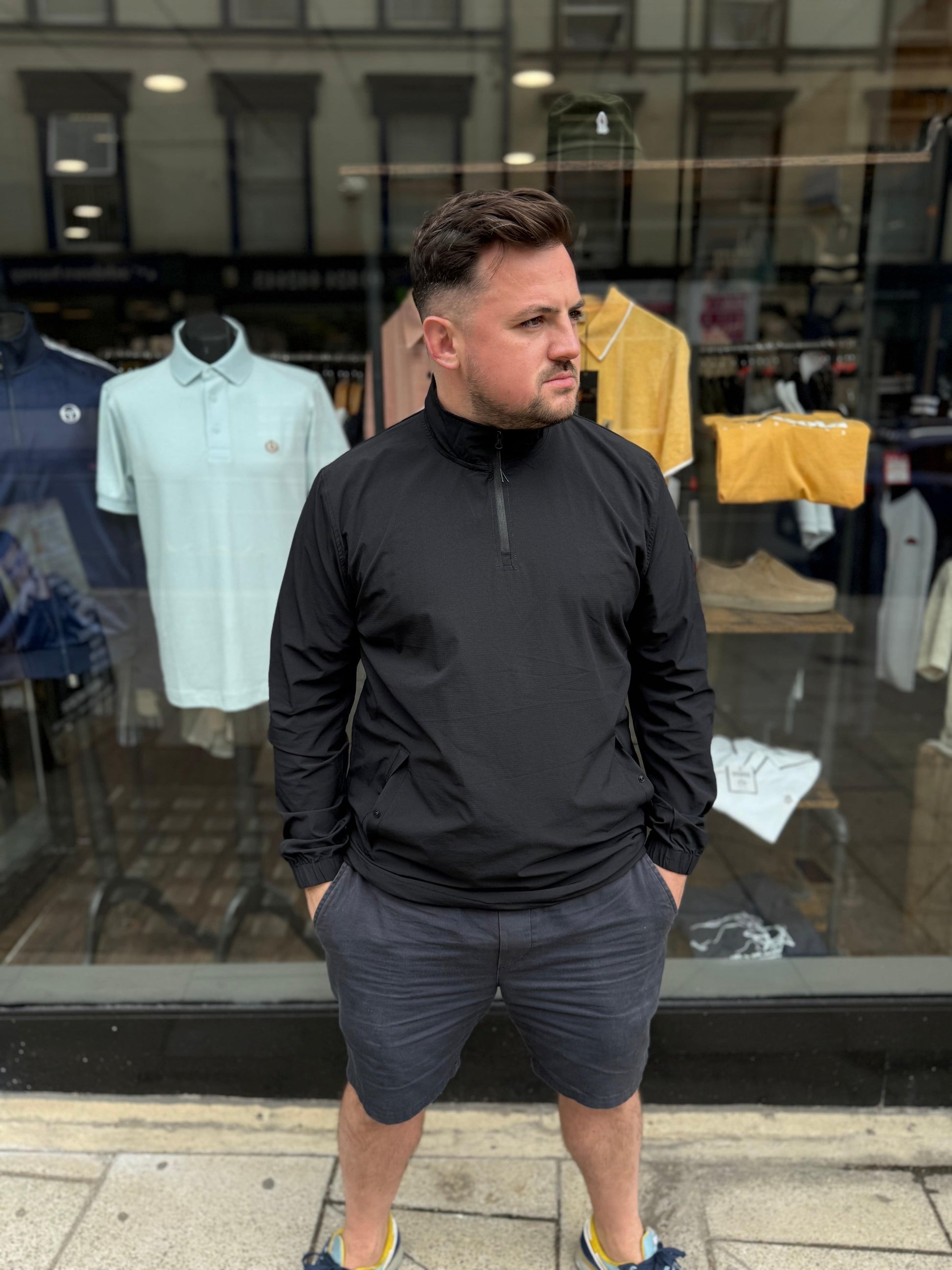 Marshall Artist Lennox Quarter Zip Black - RD1 Clothing