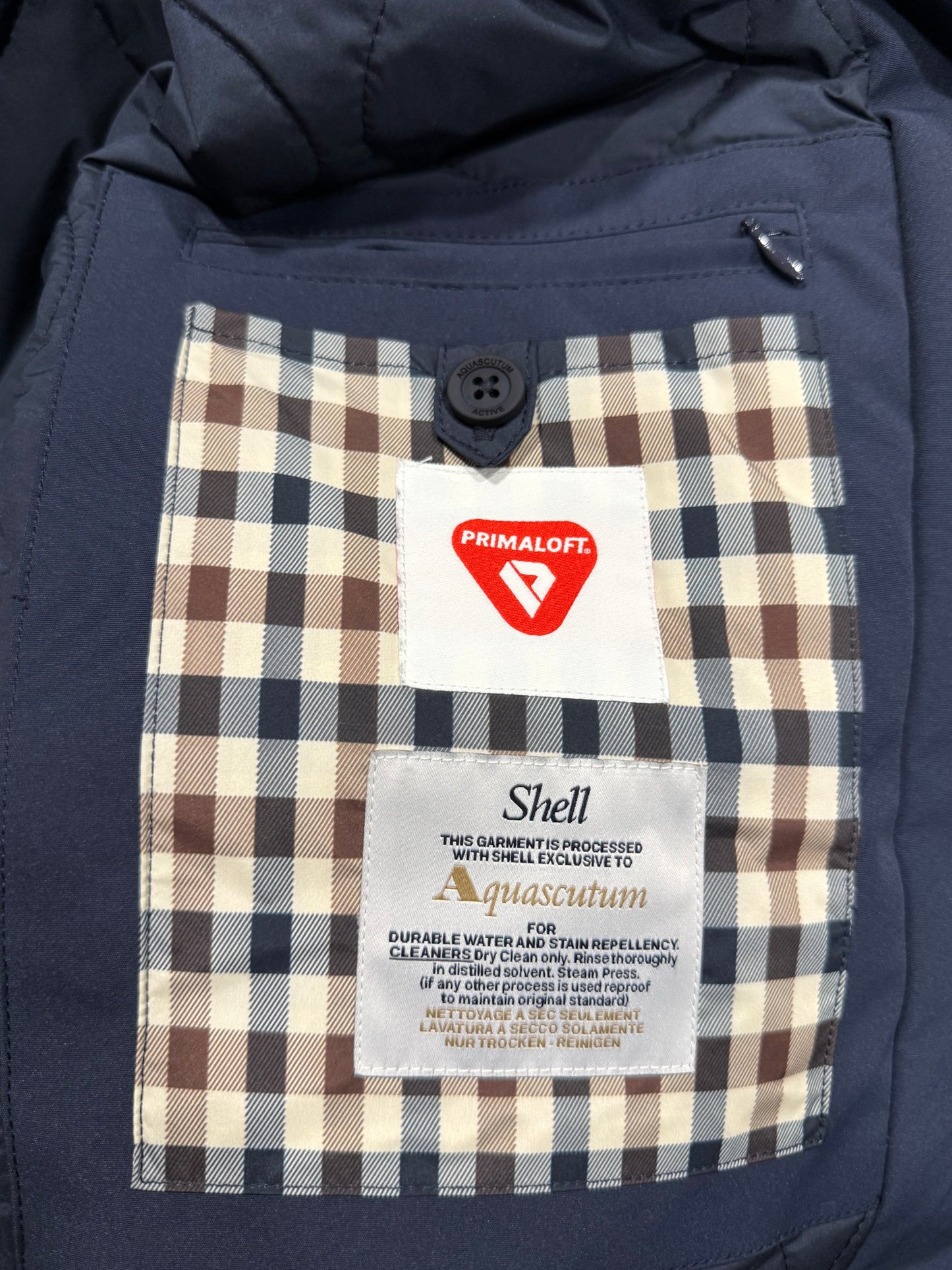 Aquascutum Active Shell Active Mid Parka Navy