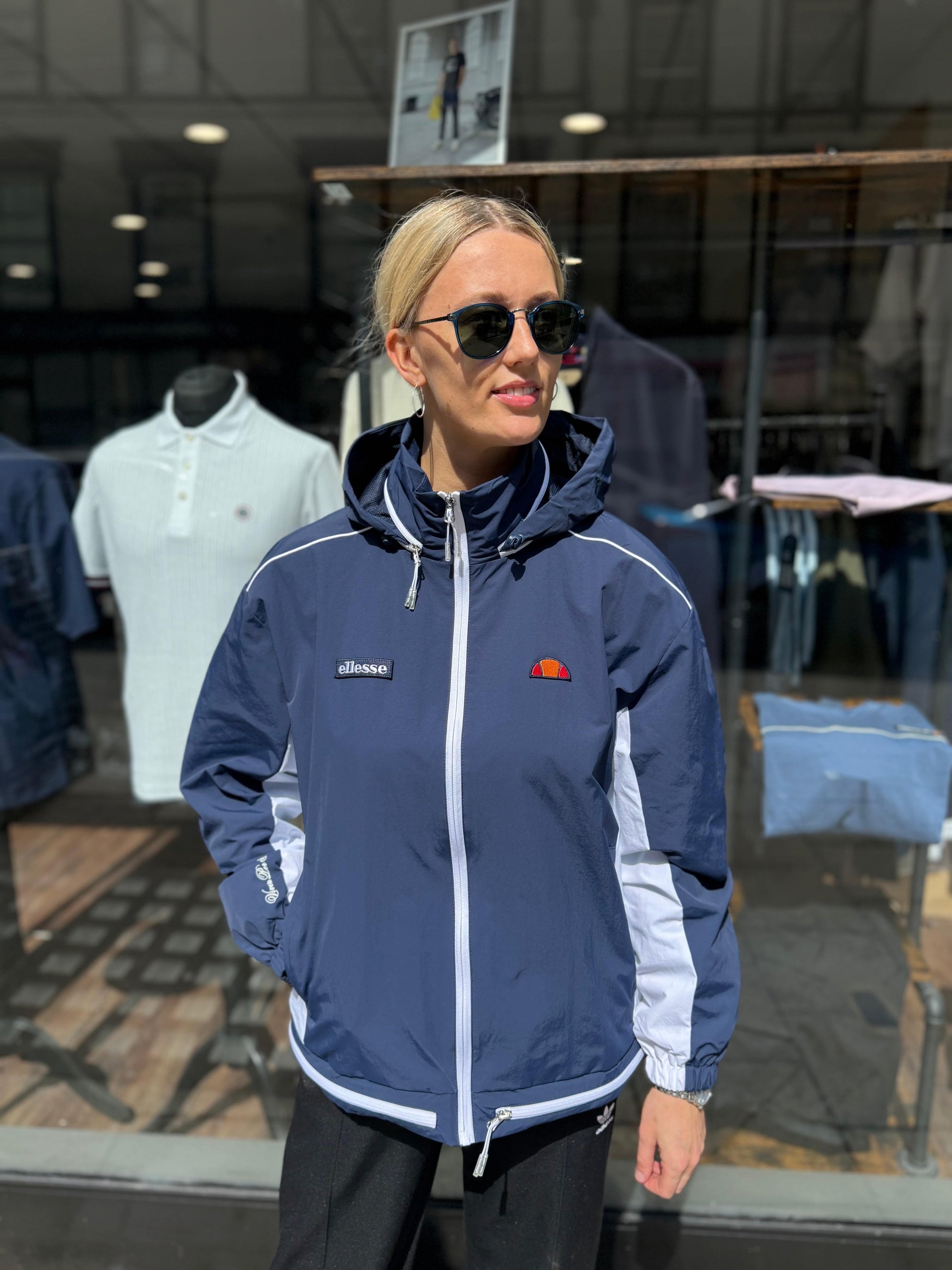 Ellesse Gandini FZ Jacket In Navy Vivere Per Sempre Range