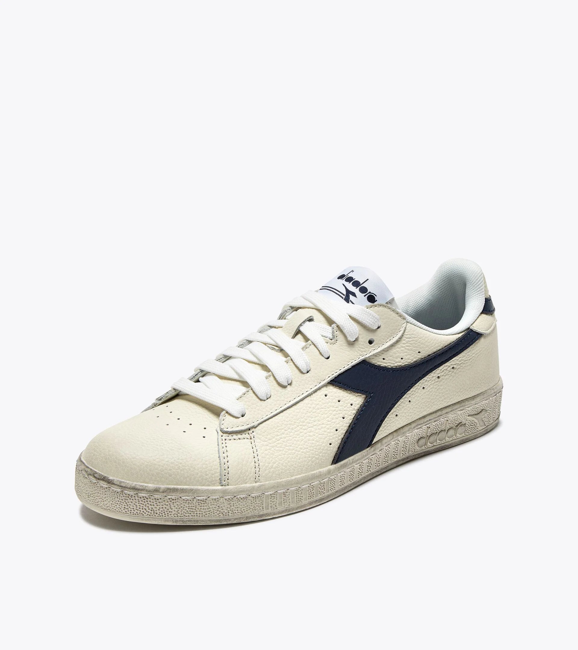 Diadora Game L Low Waxed White/Blue Caspian Sea - RD1 Clothing