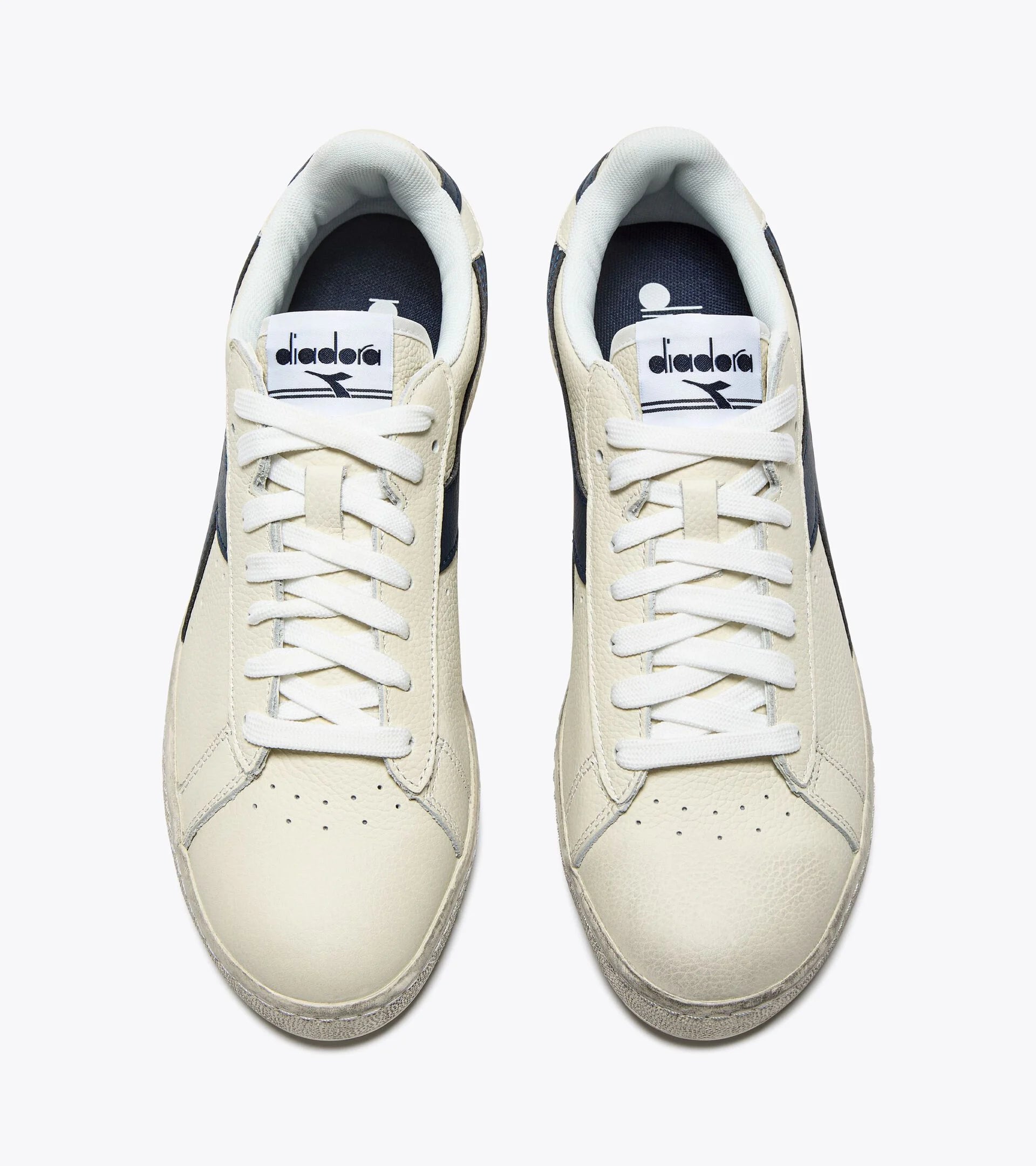 Diadora Game L Low Waxed White/Blue Caspian Sea - RD1 Clothing