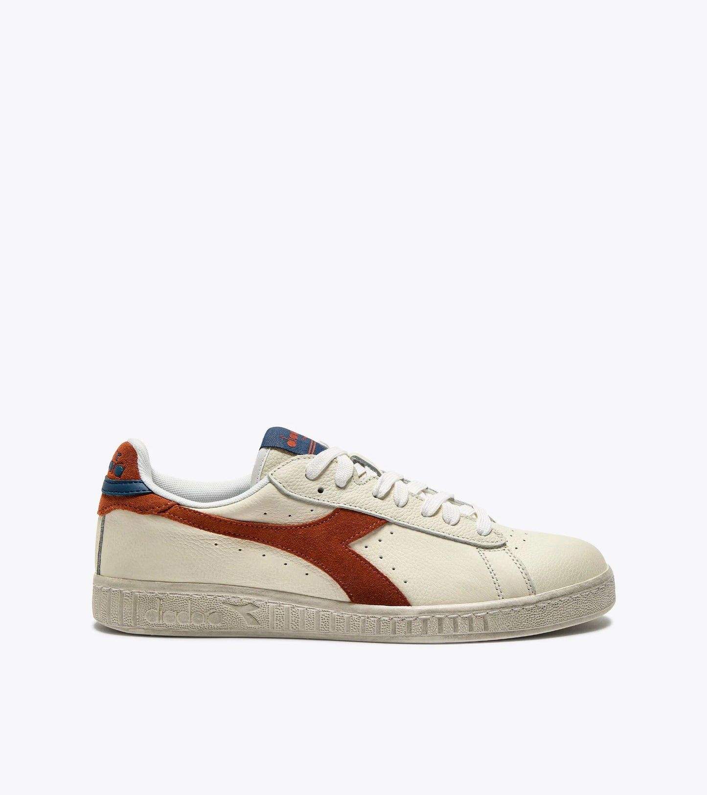 Diadora Game L Low Waxed Suede Pop White/Rust - RD1 Clothing
