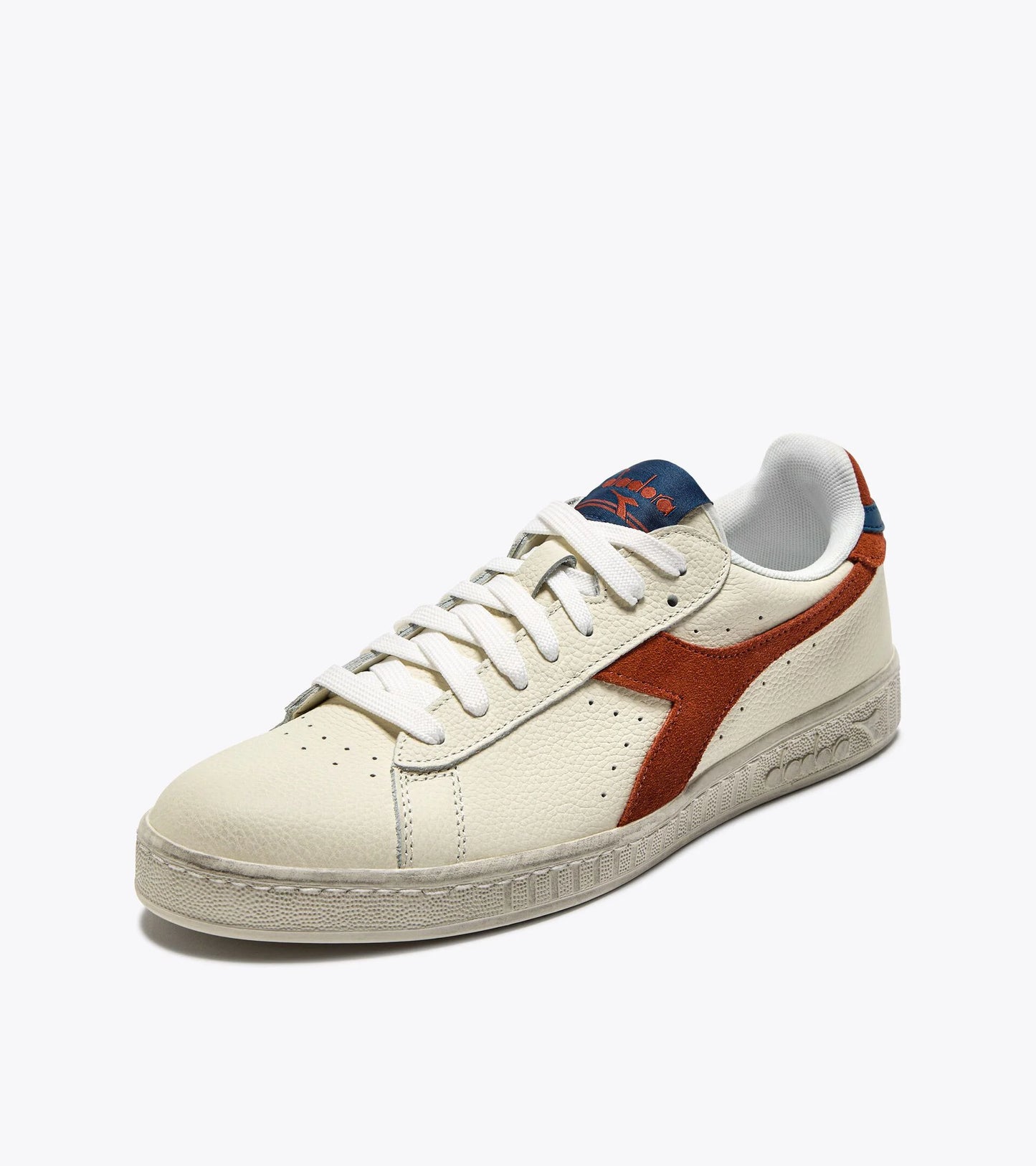 Diadora Game L Low Waxed Suede Pop White/Rust - RD1 Clothing