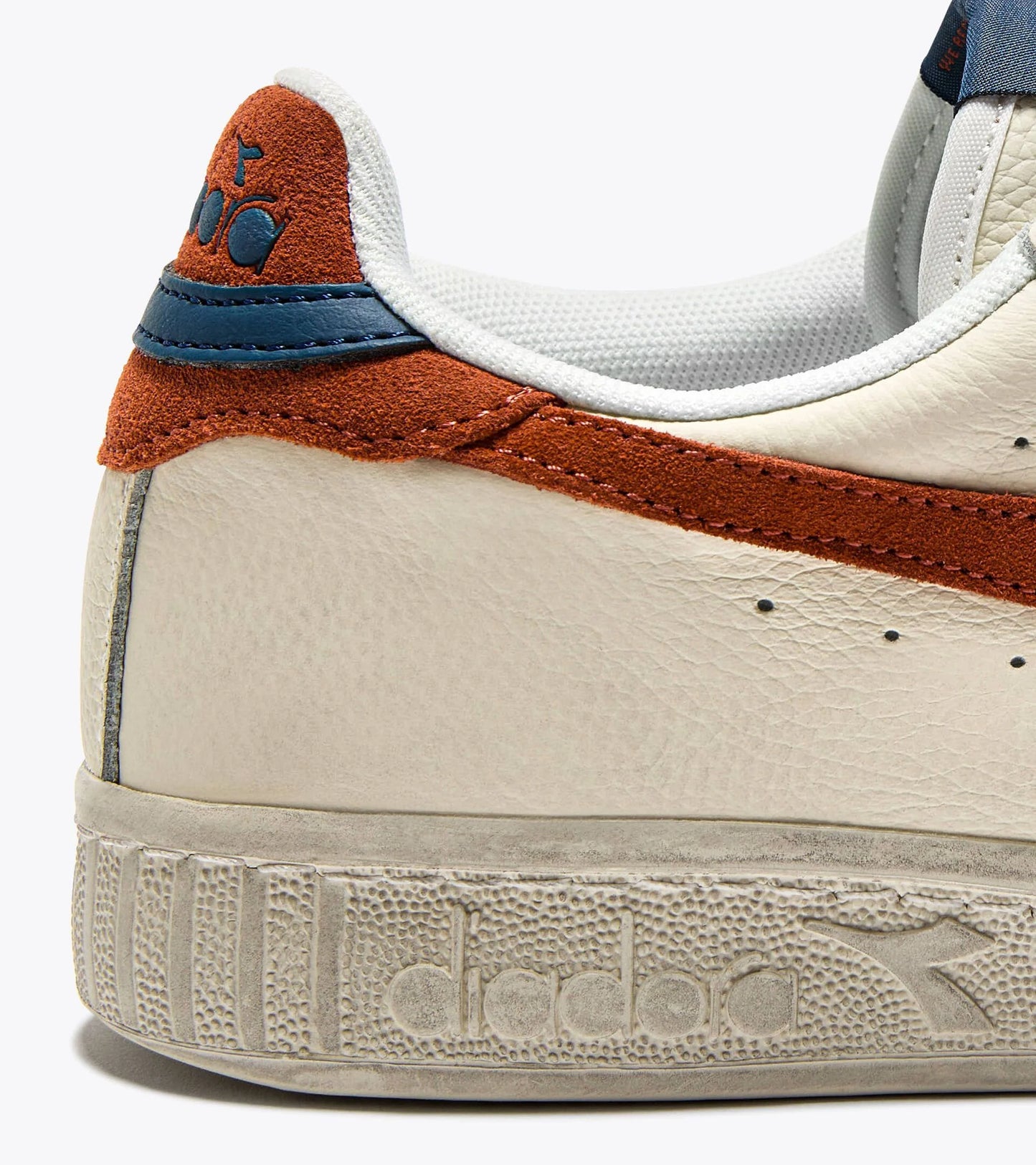 Diadora Game L Low Waxed Suede Pop White/Rust - RD1 Clothing