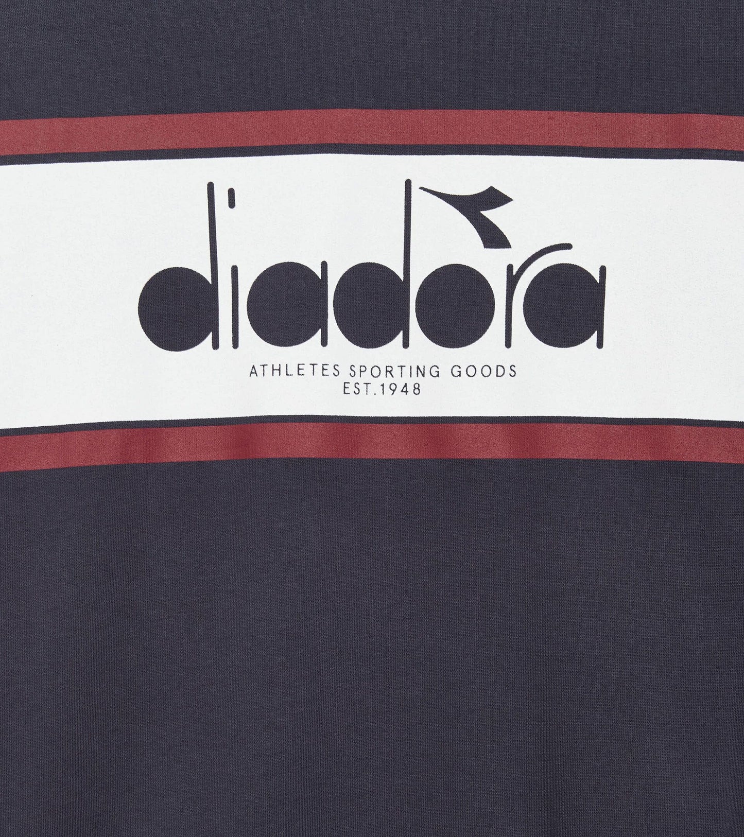 Diadora Logo T-Shirt Blue Denim/Empire Red