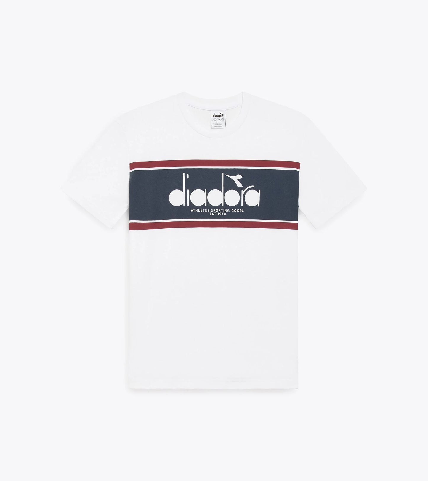 Diadora Logo T-Shirt Super White/Empire Red - RD1 Clothing