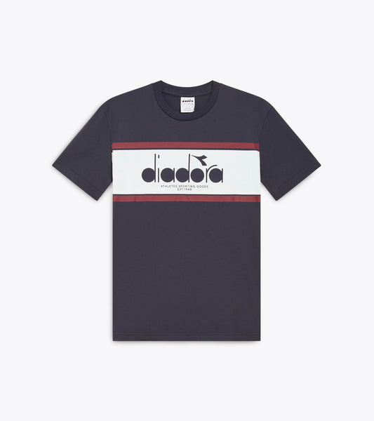 Diadora Logo T-Shirt Blue Denim/Empire Red