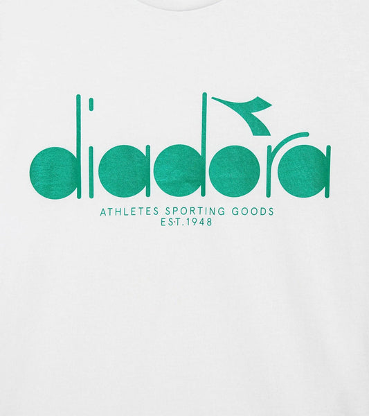 Diadora Logo T-SHIRT White/Green - RD1 Clothing