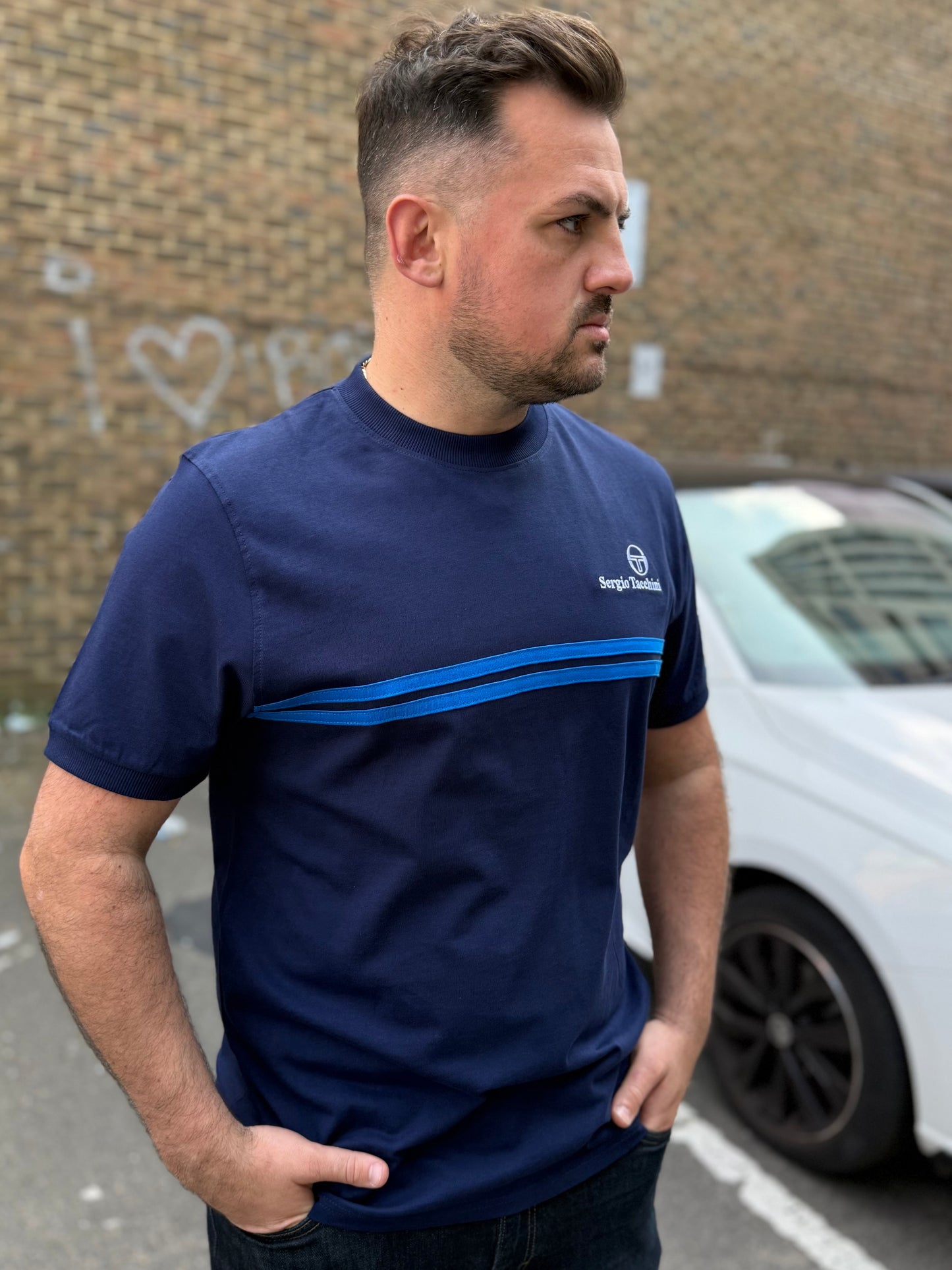 Sergio Tacchini Supermac T-Shirt Maritime Blue/Princess Blue