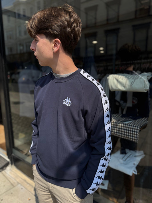 Kappa Lynch Crew Neck Sweatshirt Navy - RD1 Clothing