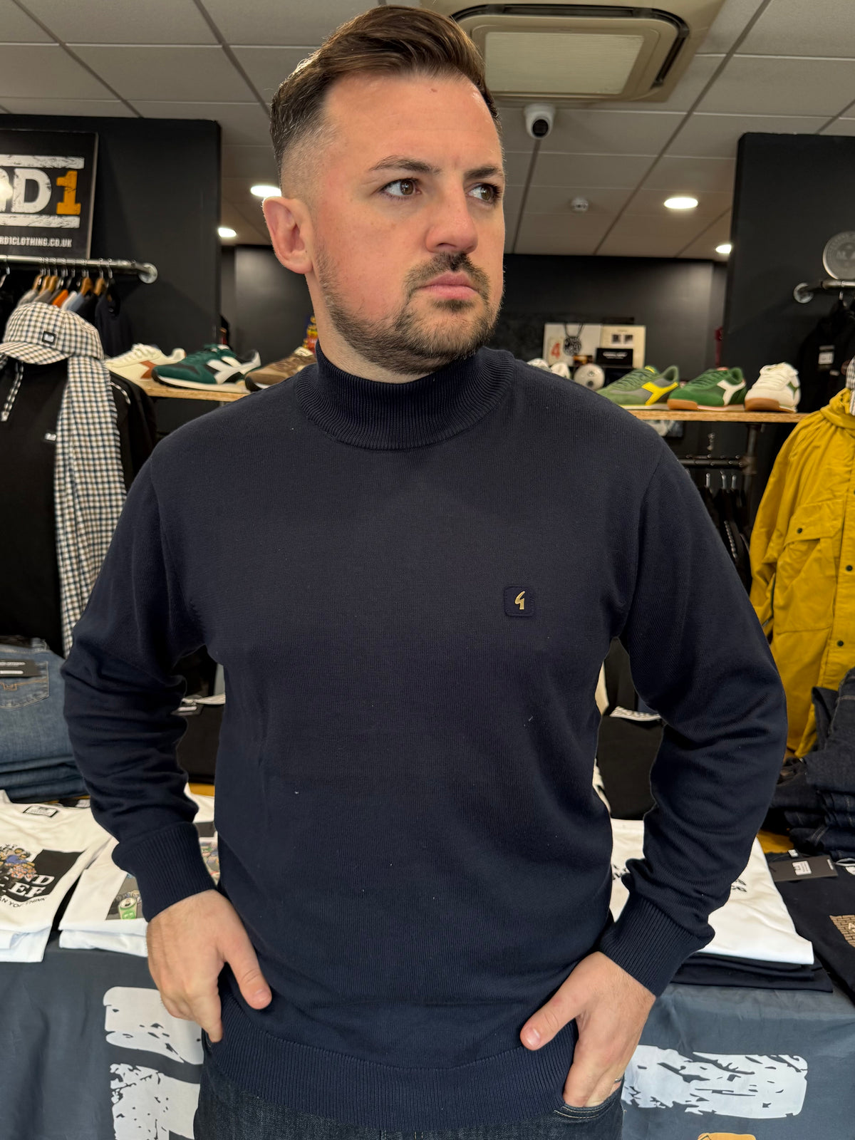 Gabicci Vintage Duke Turtle Neck Navy