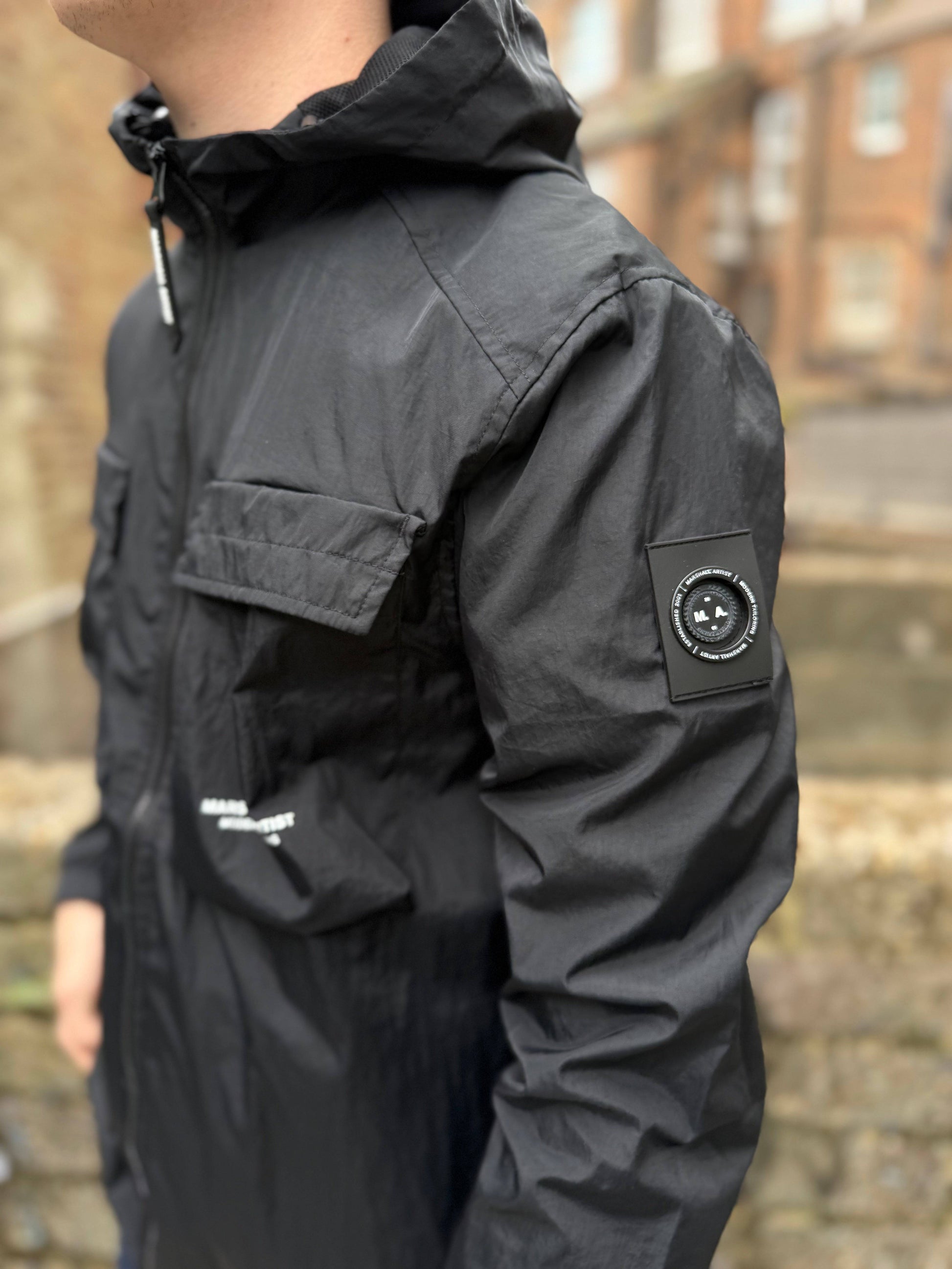 Marshall Artist Crux Hooded Overshirt Black - RD1 Clothing