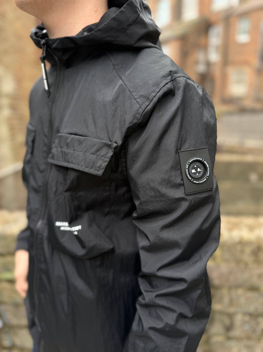 Marshall Artist Crux Hooded Overshirt Black - RD1 Clothing