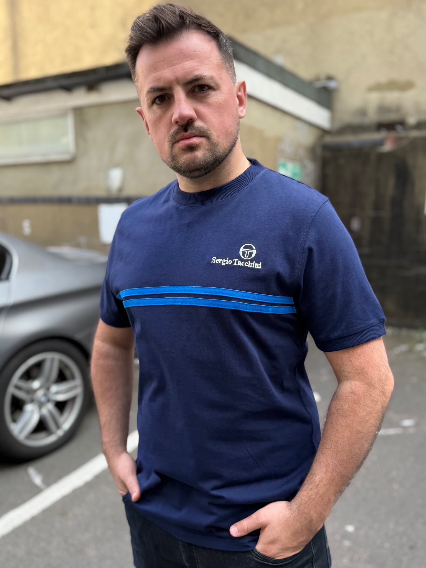 Sergio Tacchini Supermac T-Shirt Maritime Blue/Princess Blue