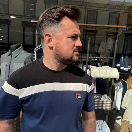 Fila Aiden T-Shirt Navy/Black/Gardenia - RD1 Clothing