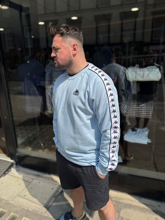 Kappa Lynch Crew Neck Sweatshirt Sky Blue - RD1 Clothing