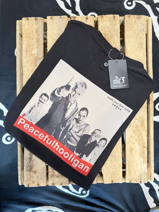 Peaceful Hooligan Trainspotters T-Shirt Black - RD1 Clothing