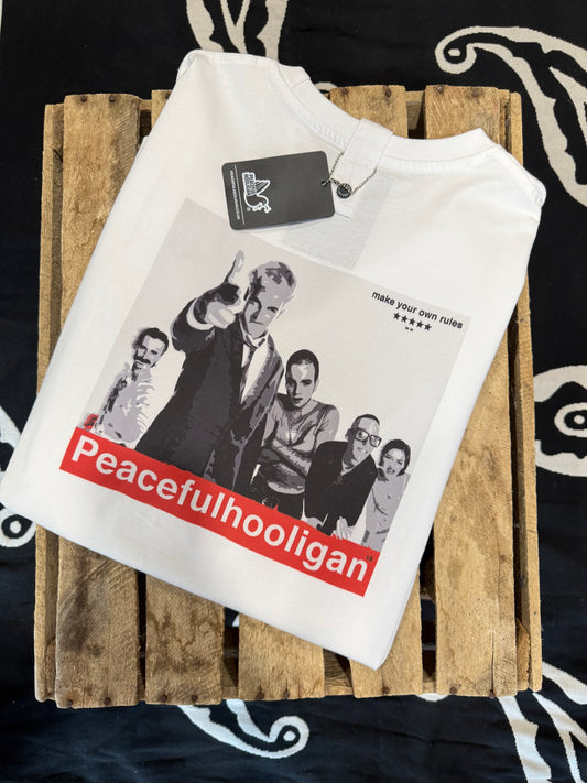 Peaceful Hooligan Trainspotters T-Shirt White - RD1 Clothing