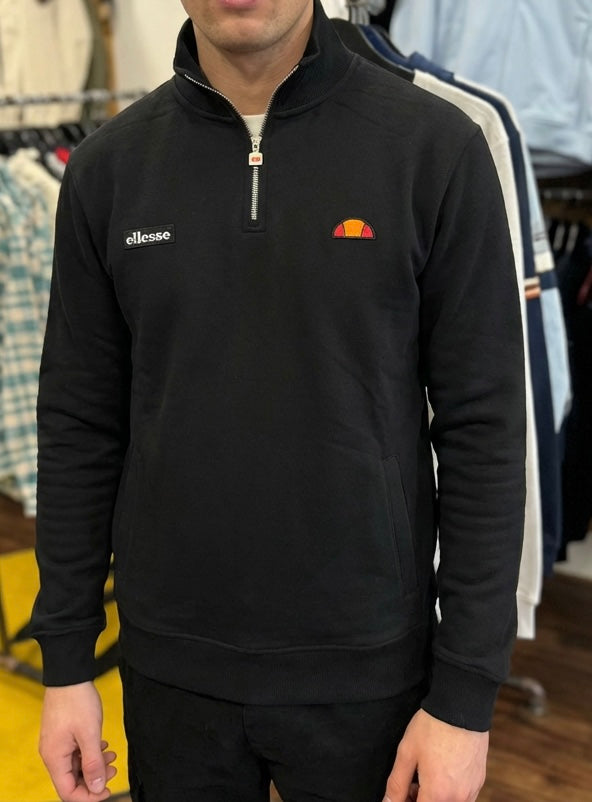 Ellesse Pelegrini Quarter Zip Black - RD1 Clothing