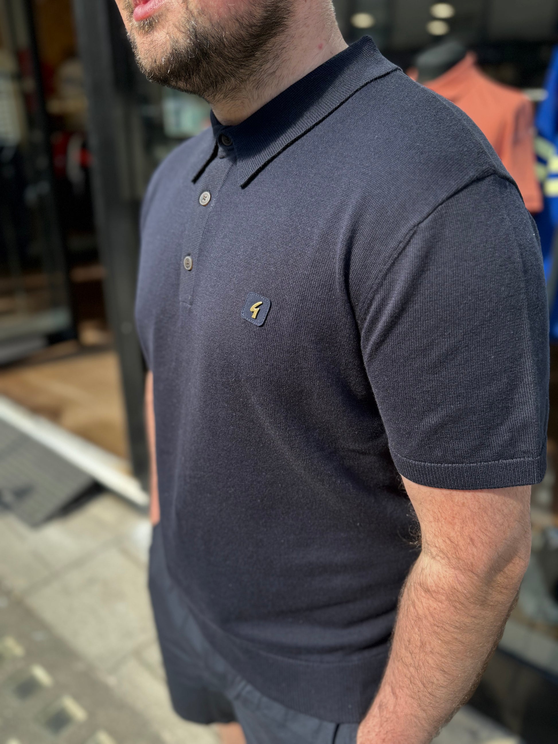 Gabicci VIntgae Jackson Polo Shirt Navy - RD1 Clothing