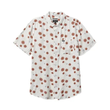 Brixton Charter Slub SS Shirt In Off White - RD1 Clothing