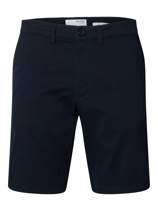 Selected Slim-Miles Flex Chino Shorts Navy - RD1 Clothing