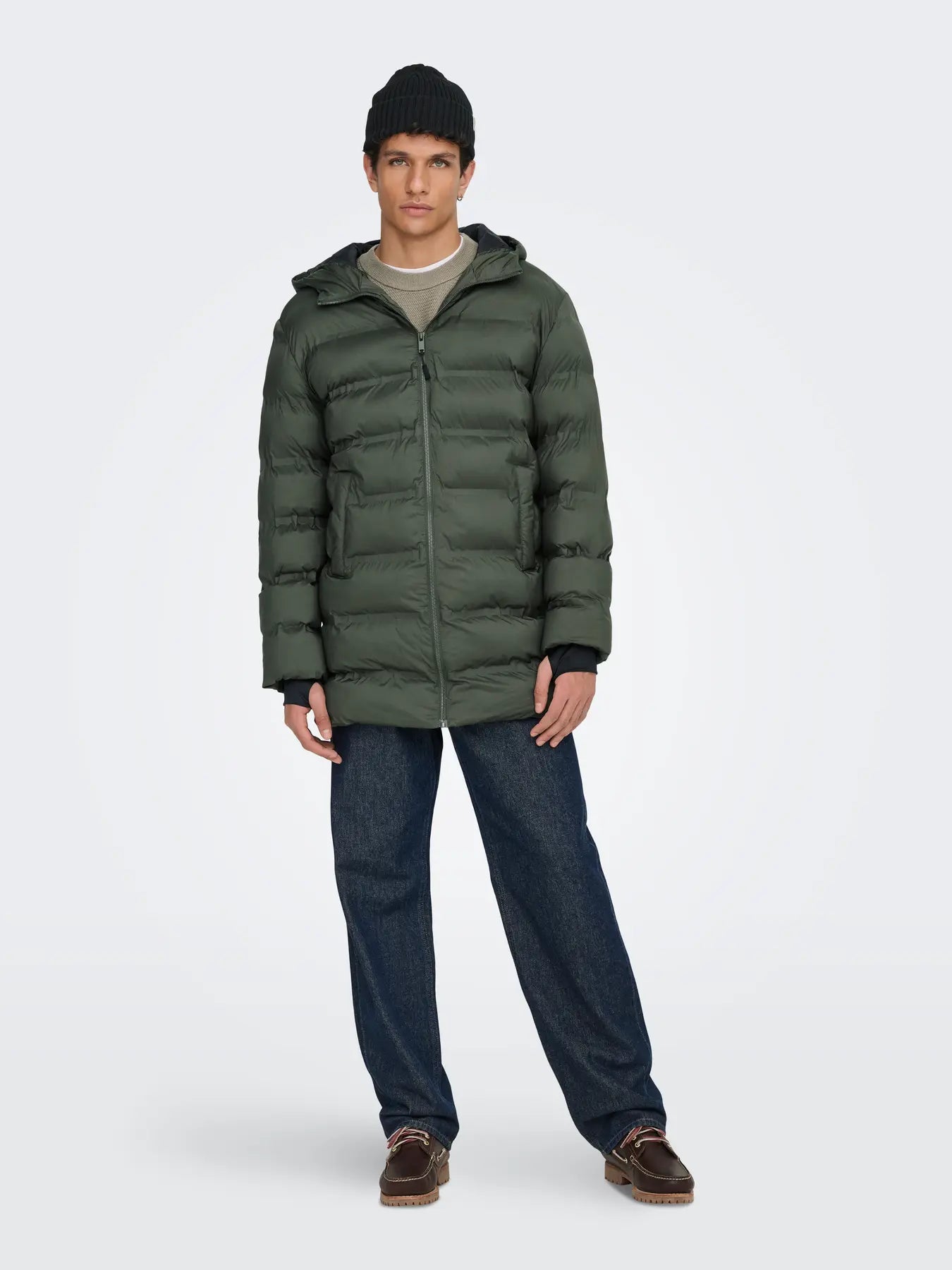 Only & Sons Onsunion Seamless Life Puffer Coat Green