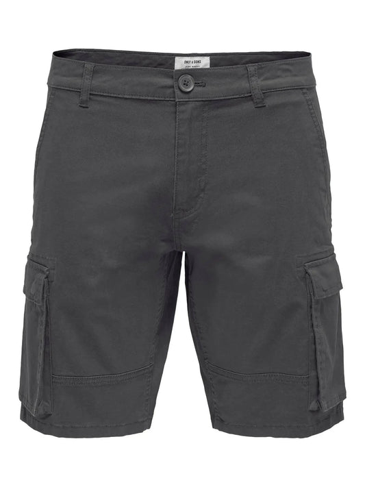 Only & Sons Cargo Shorts in Grey - RD1 Clothing