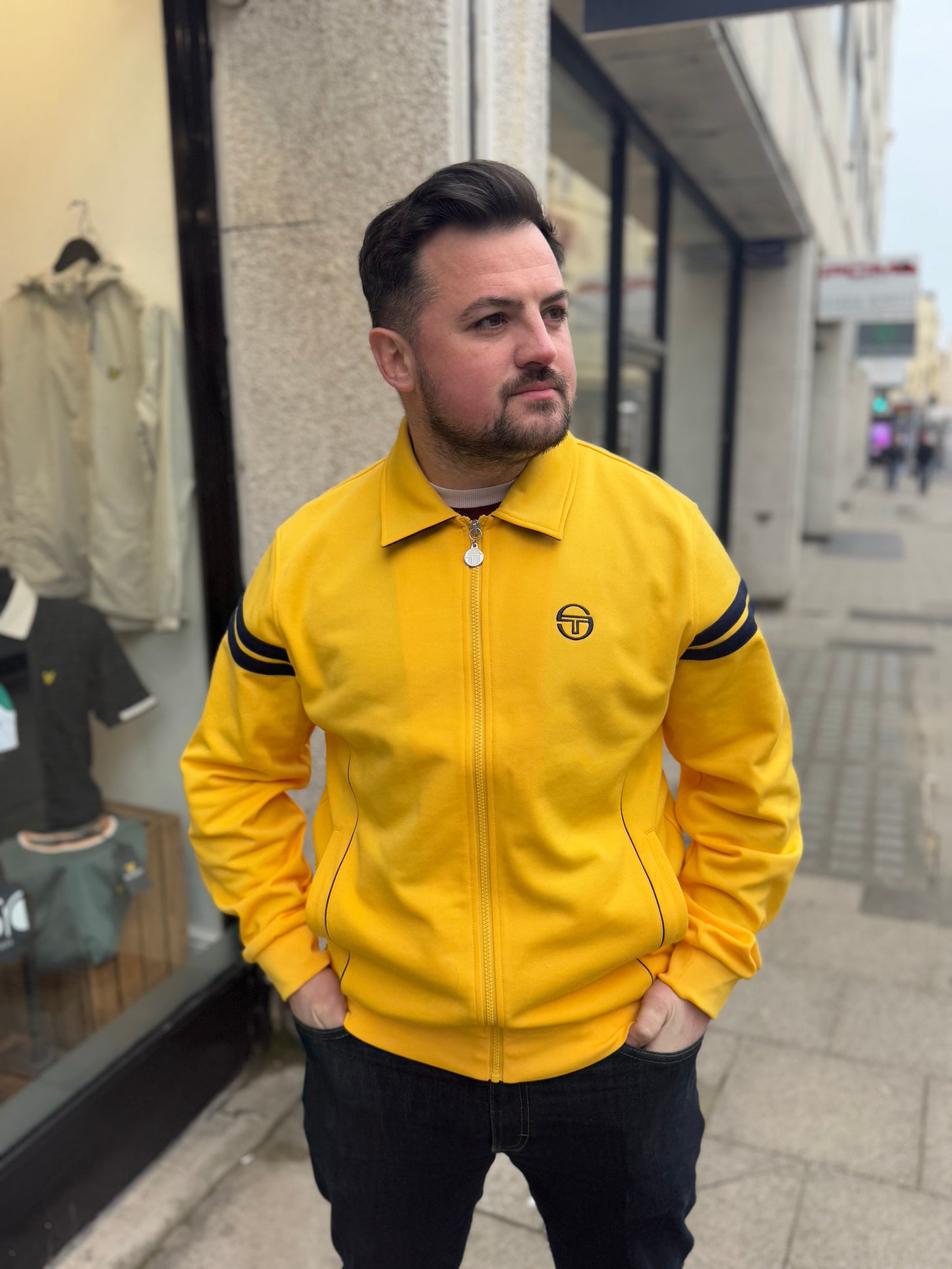 Sergio Tacchini Armando Track Top in Daffodil