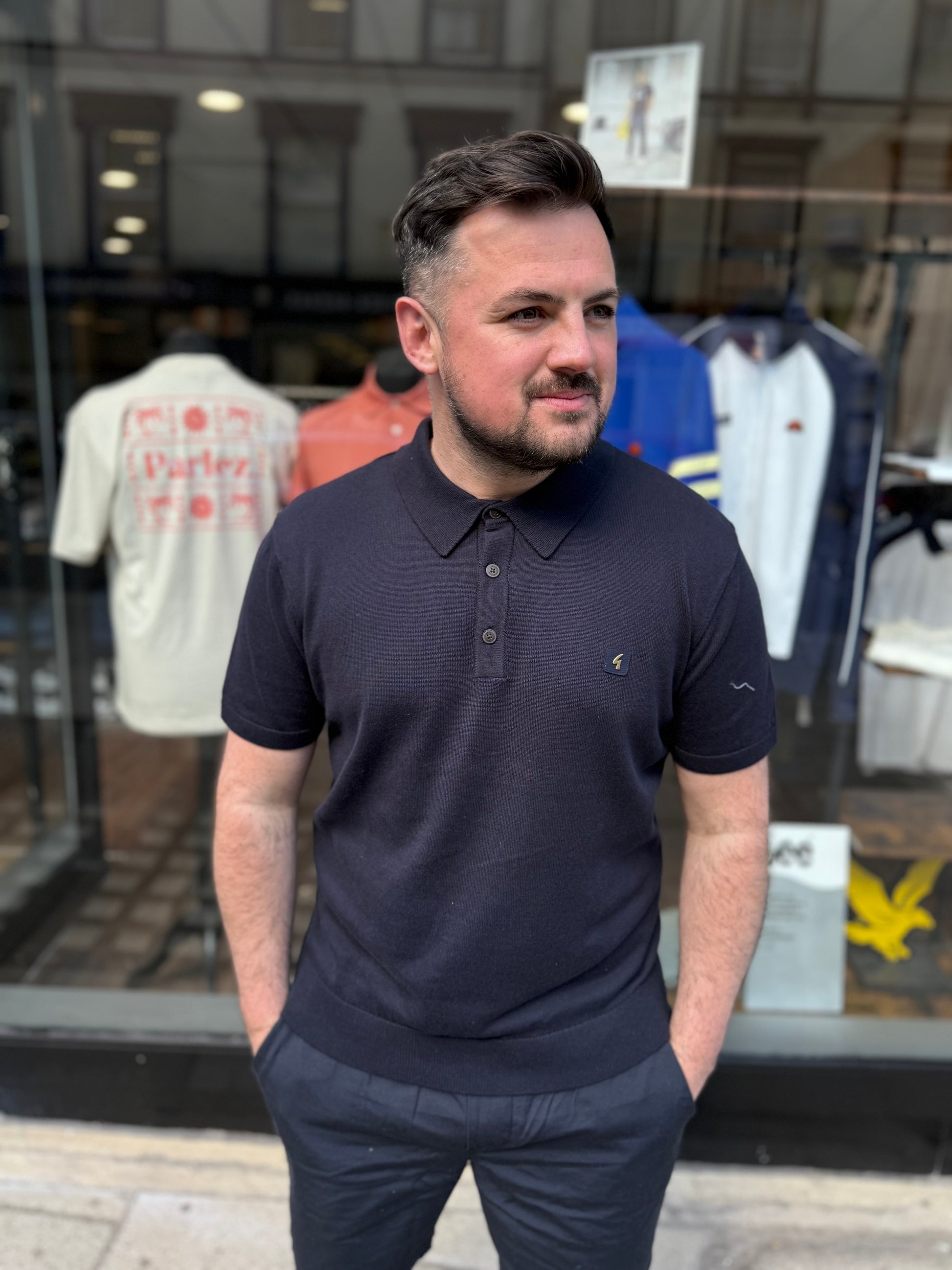 Gabicci VIntgae Jackson Polo Shirt Navy - RD1 Clothing