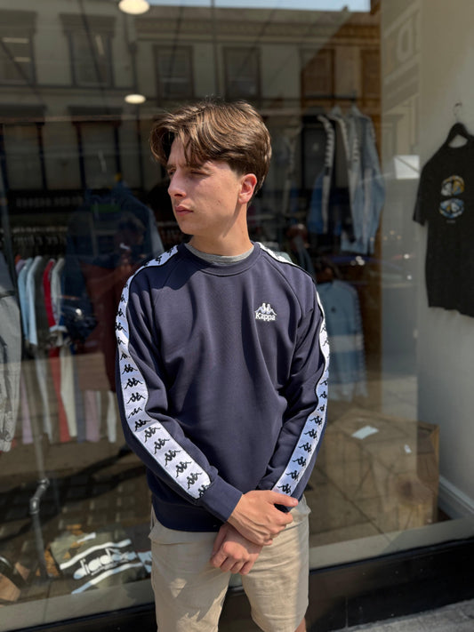 Kappa Lynch Crew Neck Sweatshirt Navy - RD1 Clothing